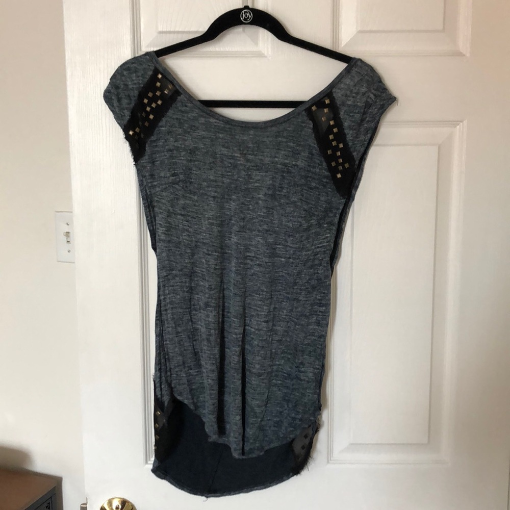 Grey and Black Unique Shirt